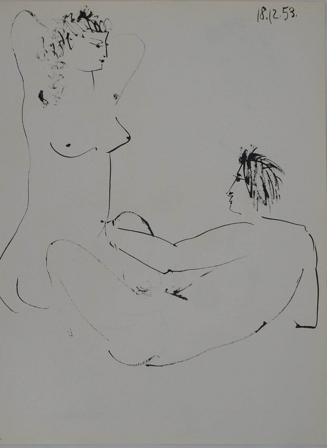 Comédie Humaine, Les amants sur l'herbe, Héliogravure Pablo Picasso Édition à vendre