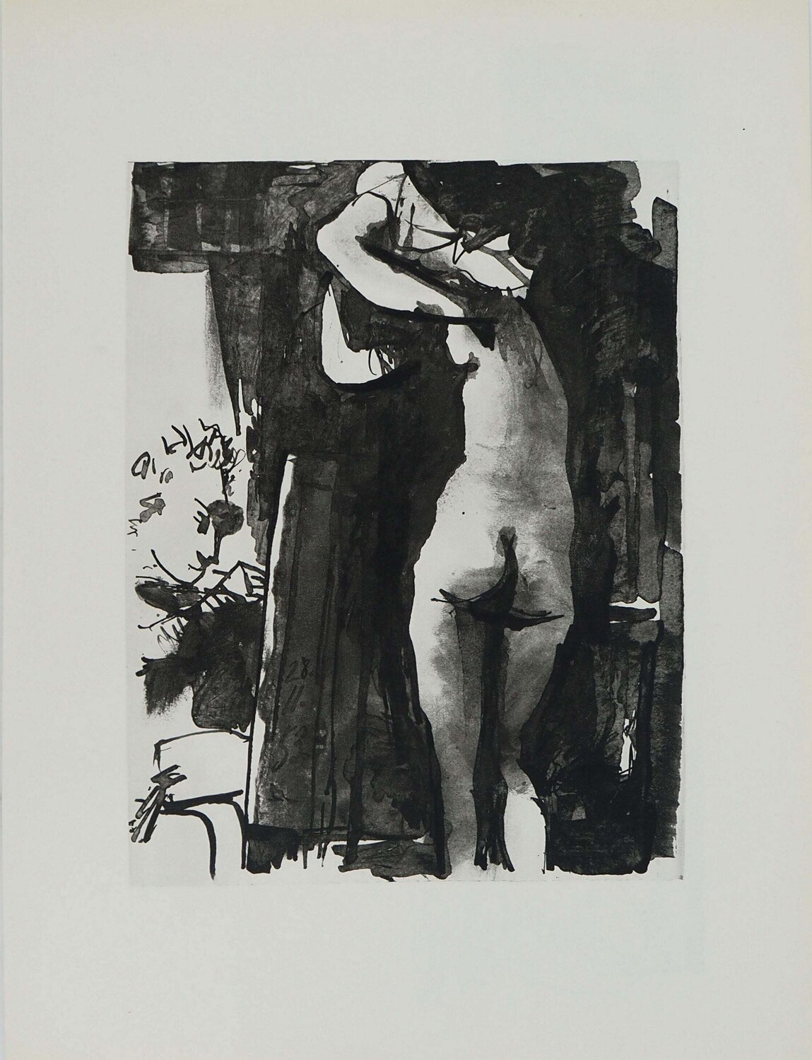 Comédie Humaine, Le modèle dans la pénombre, Héliogravure Pablo Picasso Print for sale
