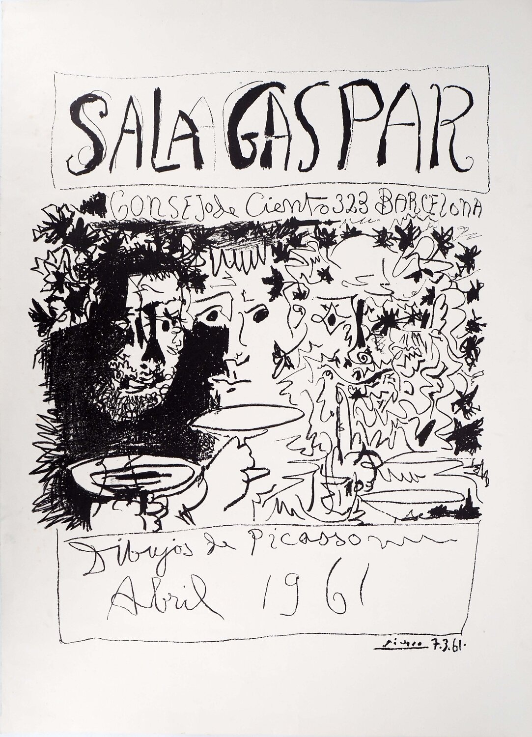 Exposition de pencils à la galerie Sala Gaspar Pablo Picasso Print for sale