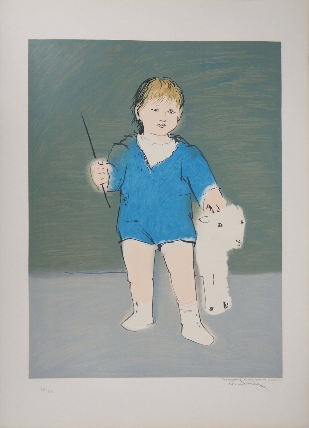 Enfant et agneau (Petit Paul Picasso), Lithographie Pablo Picasso Stampa in vendita