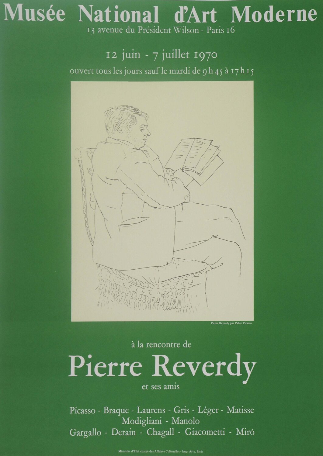 Livre : Portrait d'un lecteur, Affiche en lithographie Pablo Picasso Print for sale