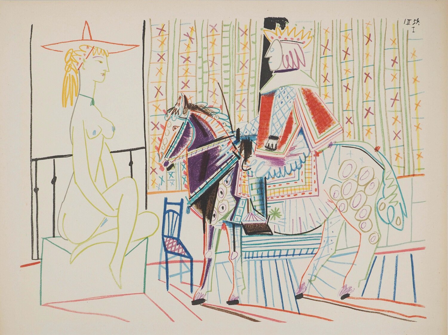 Le roi, le cheval et la courtisane Pablo Picasso Stampa in vendita