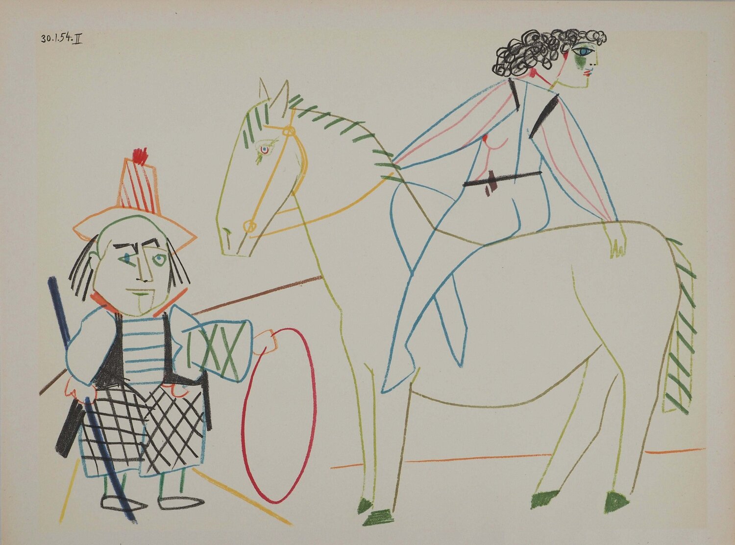 La cavalière et son valet Pablo Picasso Impresión en venta