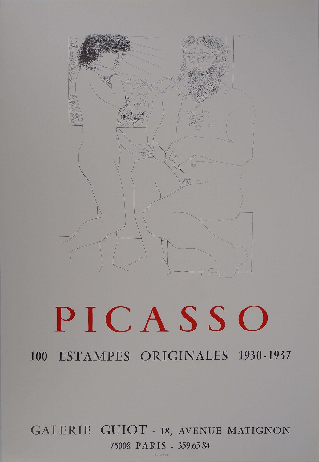 Sculpteur et modèle debout Pablo Picasso Print for sale