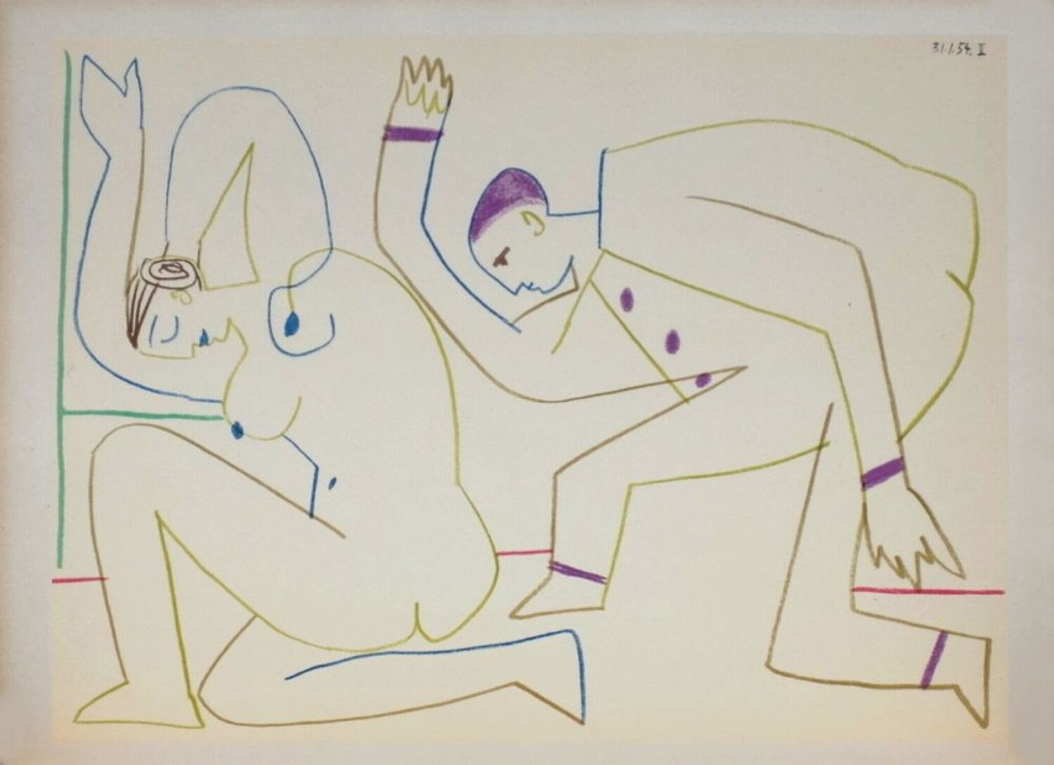 Comédie Humaine : 31.1.54 II Pablo Picasso Druck zu verkaufen