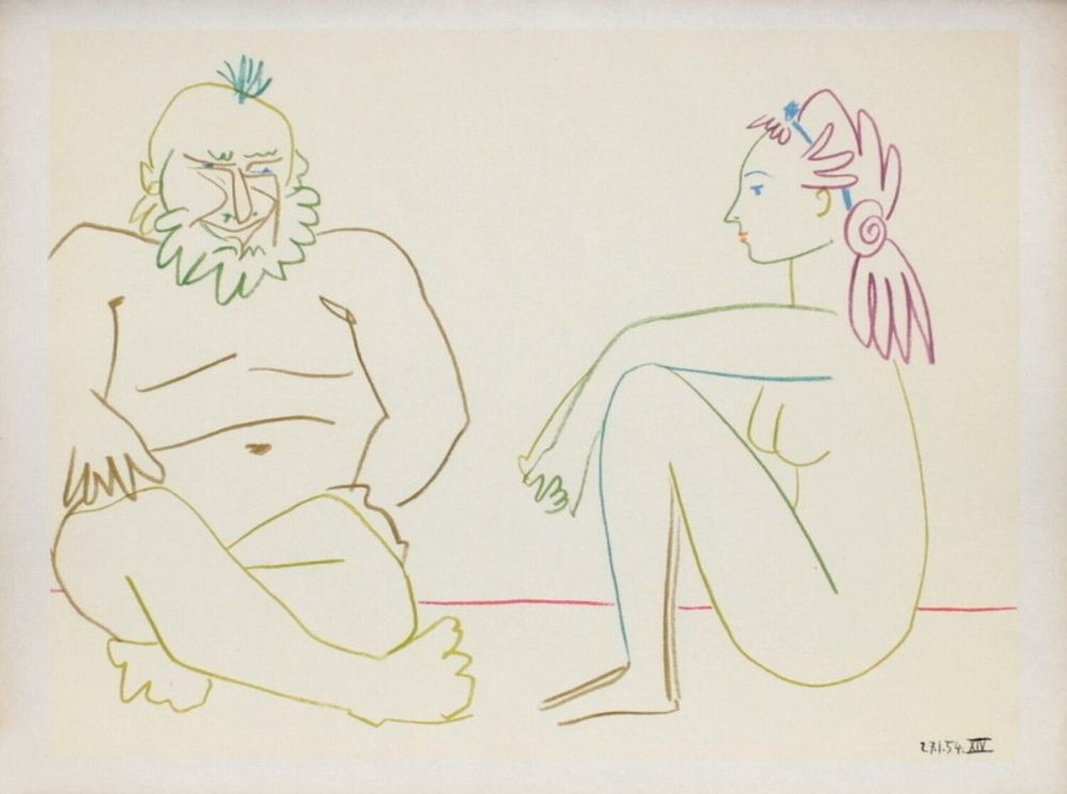 Comédie Humaine : 27.1.54. XIV Pablo Picasso Druck zu verkaufen