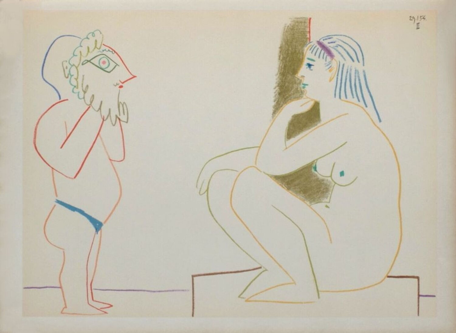 Comédie Humaine : 29.1.54. III Pablo Picasso Druck zu verkaufen