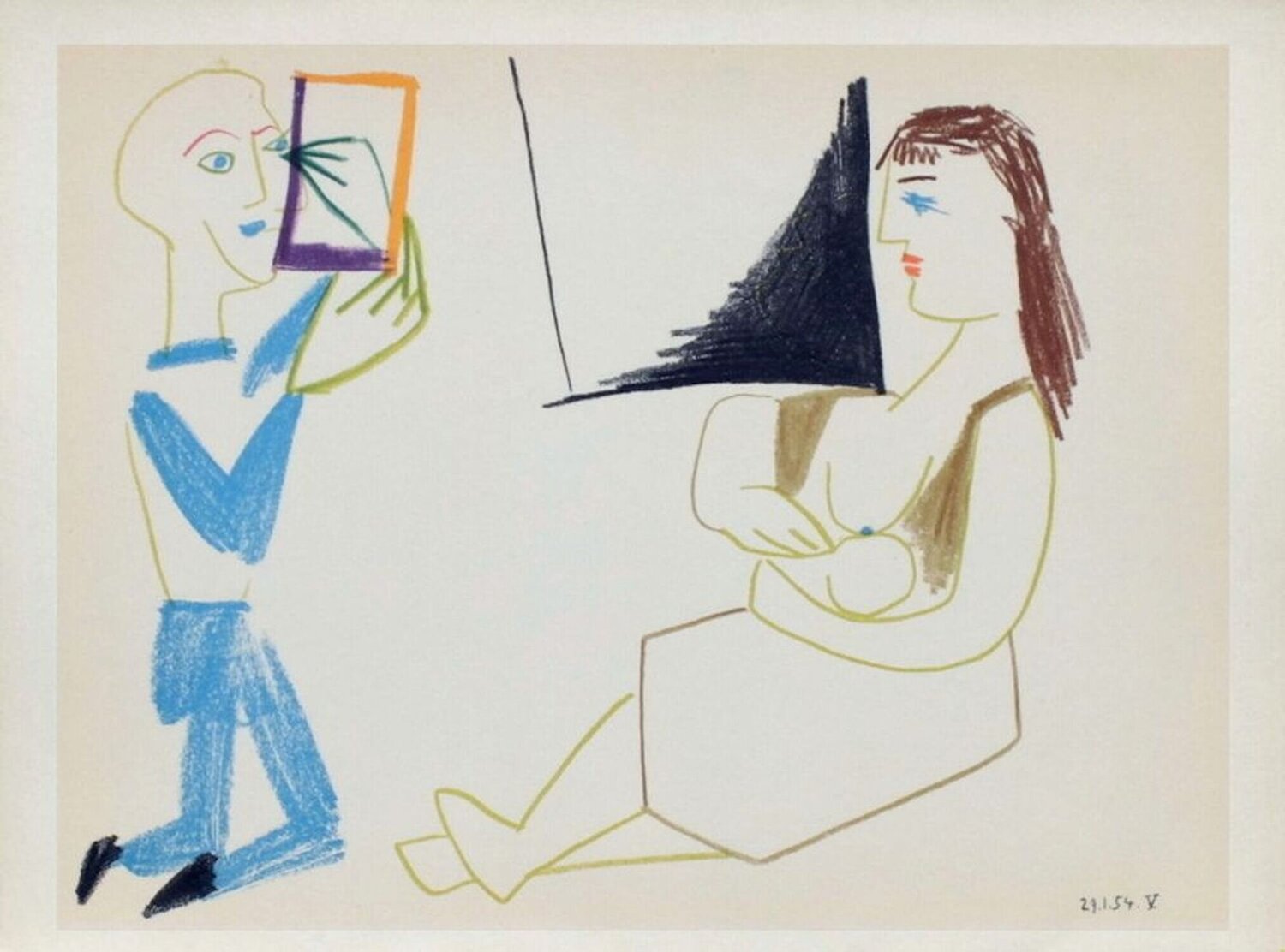 Comédie Humaine : 29.1.54. V Pablo Picasso Stampa in vendita