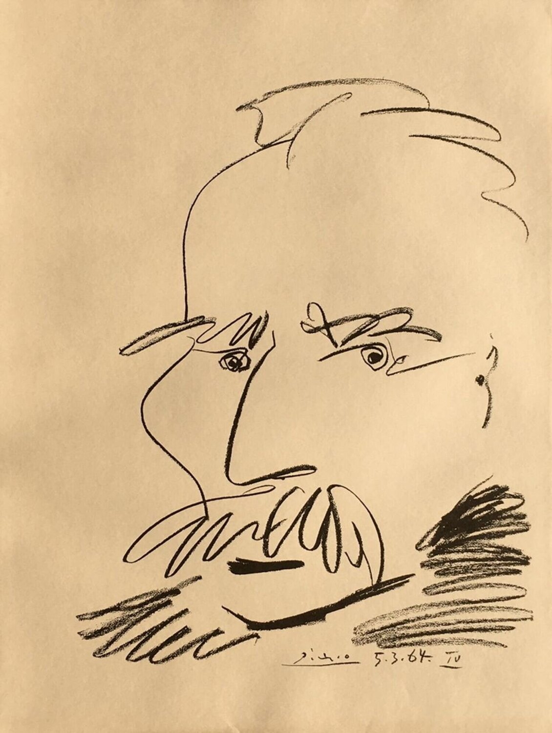Portrait de Marcel Cachin Pablo Picasso Stampa in vendita
