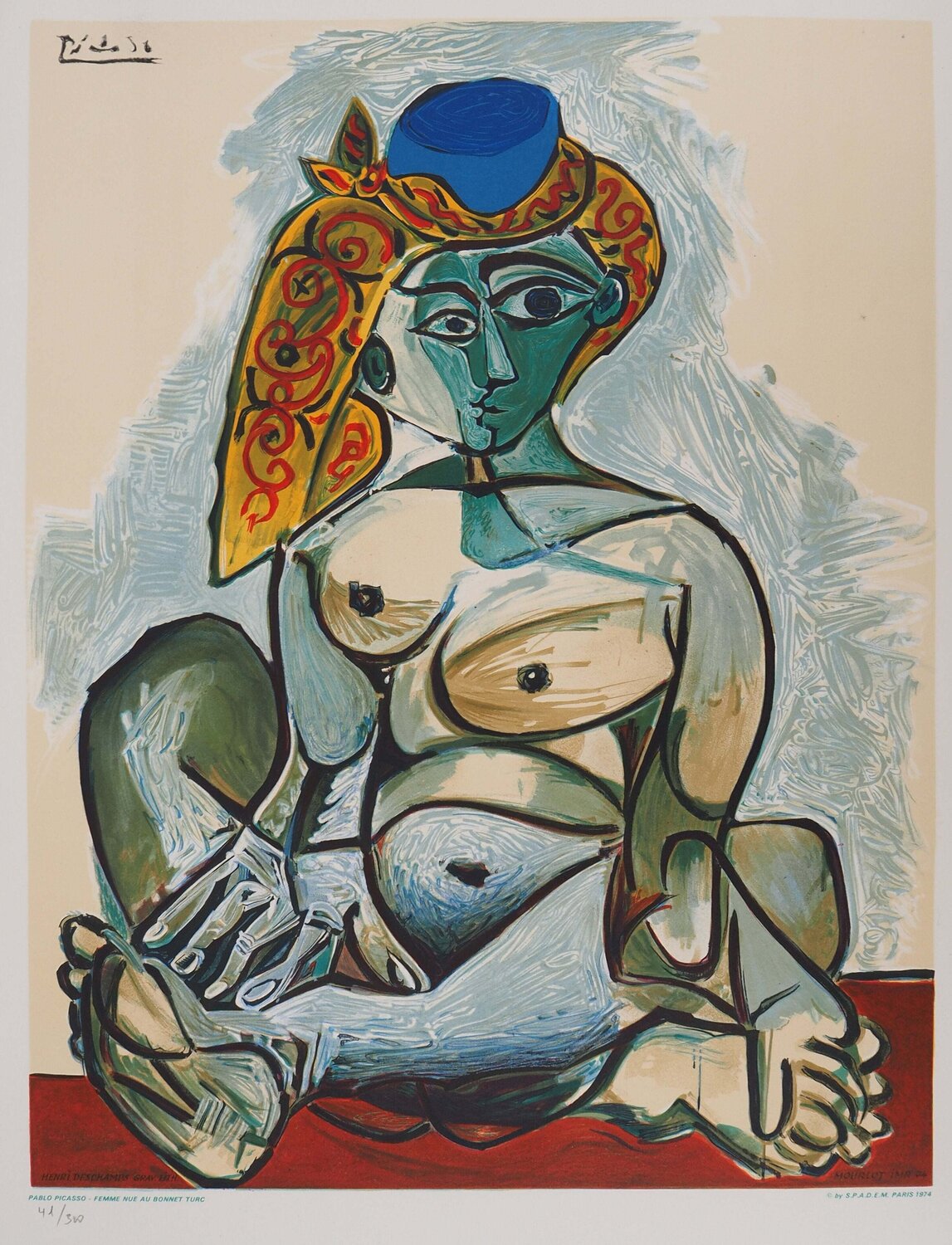 Femme nue au bonnet turc Pablo Picasso Druck zu verkaufen