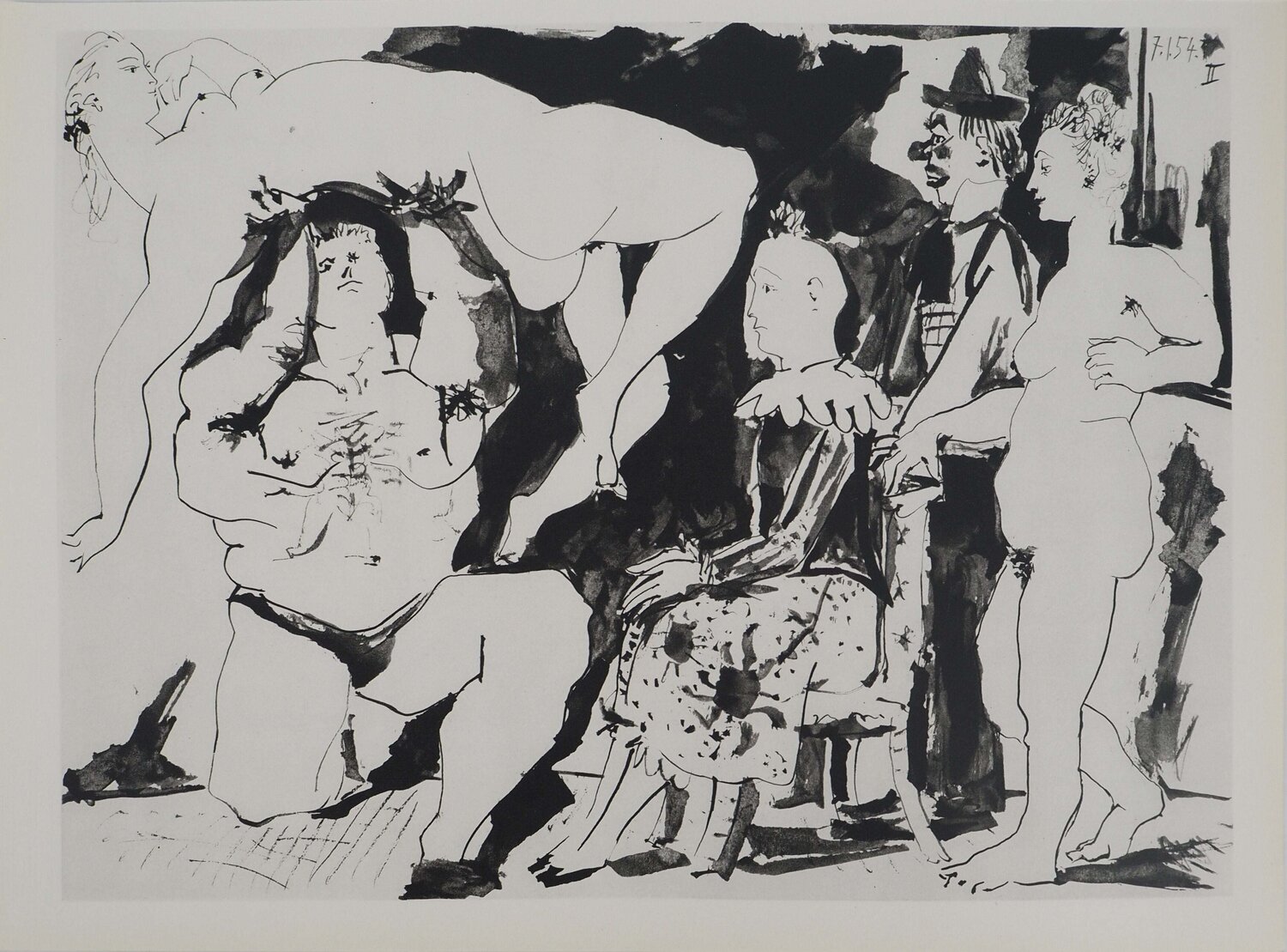 Comédie Humaine, L'homme le plus fort au cirque, Héliogravure Pablo Picasso Print for sale