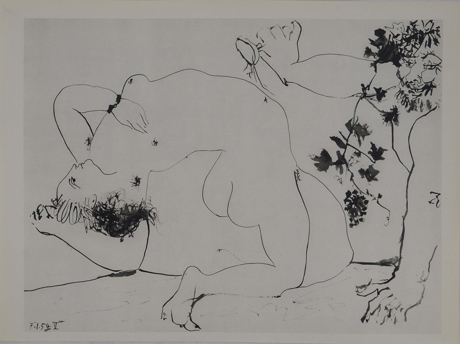 Comédie Humaine, Dionysos et la nymphe, Héliogravure Pablo Picasso Print for sale