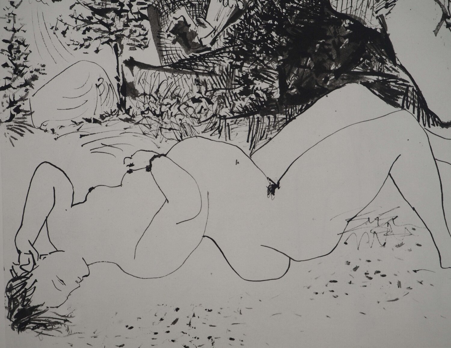La visite du satyre Pablo Picasso Stampa in vendita