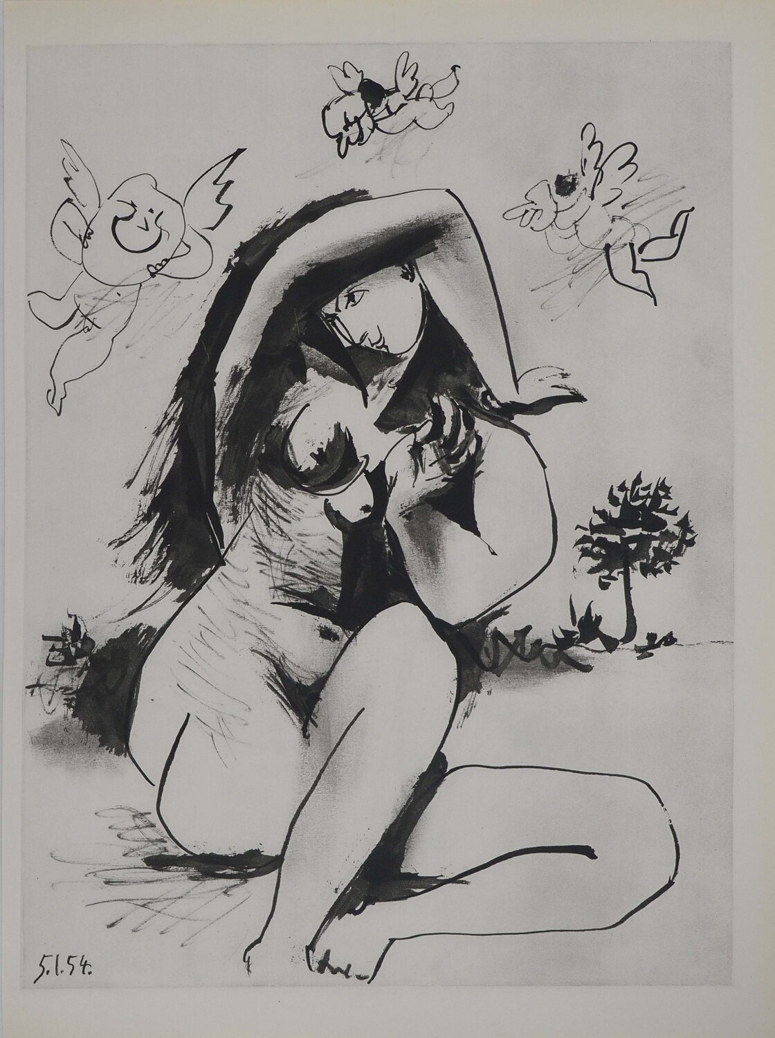 Comédie Humaine, Le tourment des amours, Héliogravure Pablo Picasso Print for sale
