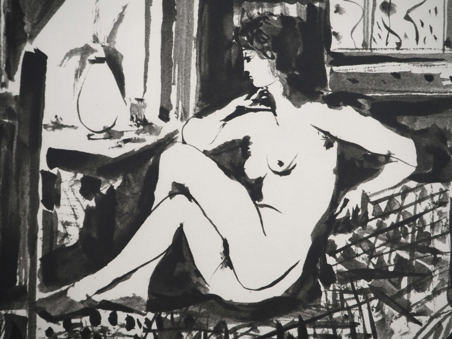 Nu sur le divan Pablo Picasso Stampa in vendita