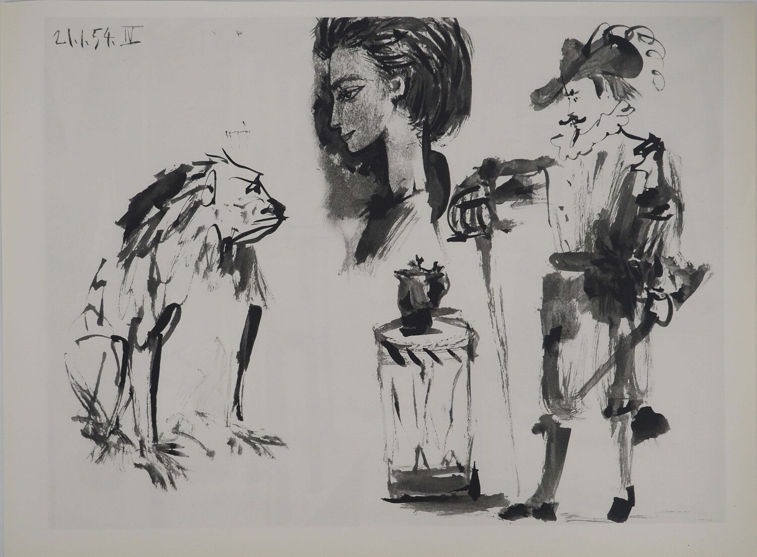Comédie Humaine, Les protagonistes de la Comédie Humaine, Héliogravure Pablo Picasso Print for sale