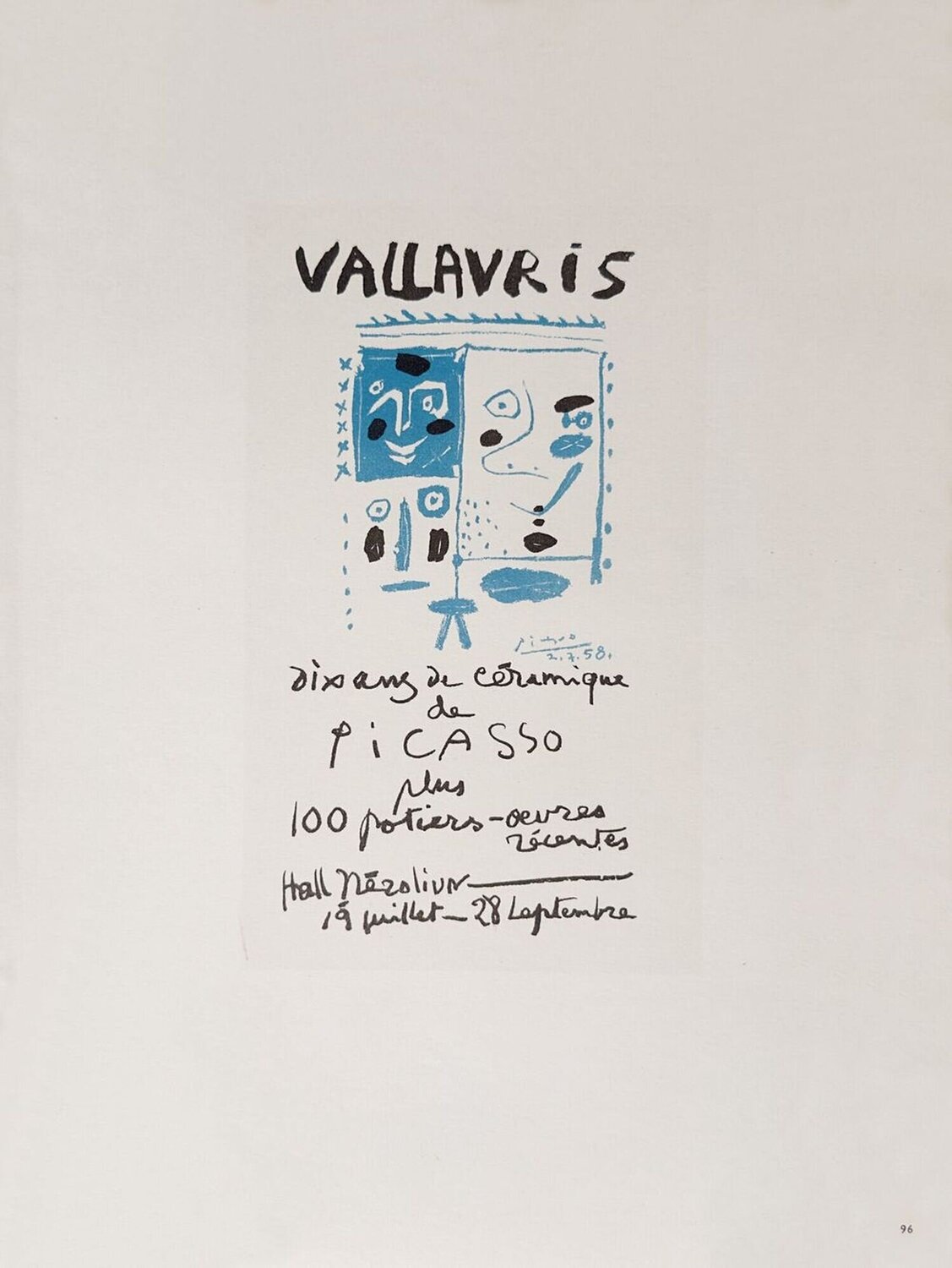 AF 1958 - Vallauris 10 ans de céramique Pablo Picasso Druck zu verkaufen