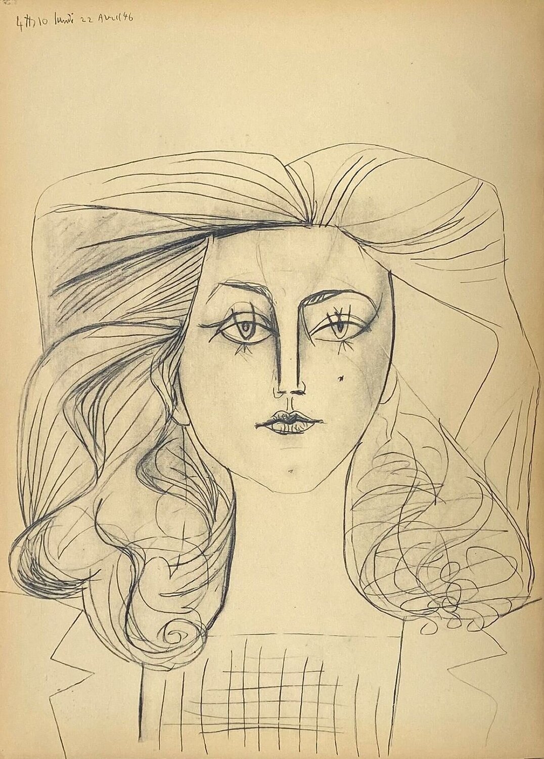 Portrait de Françoise Gilot II Pablo Picasso Stampa in vendita