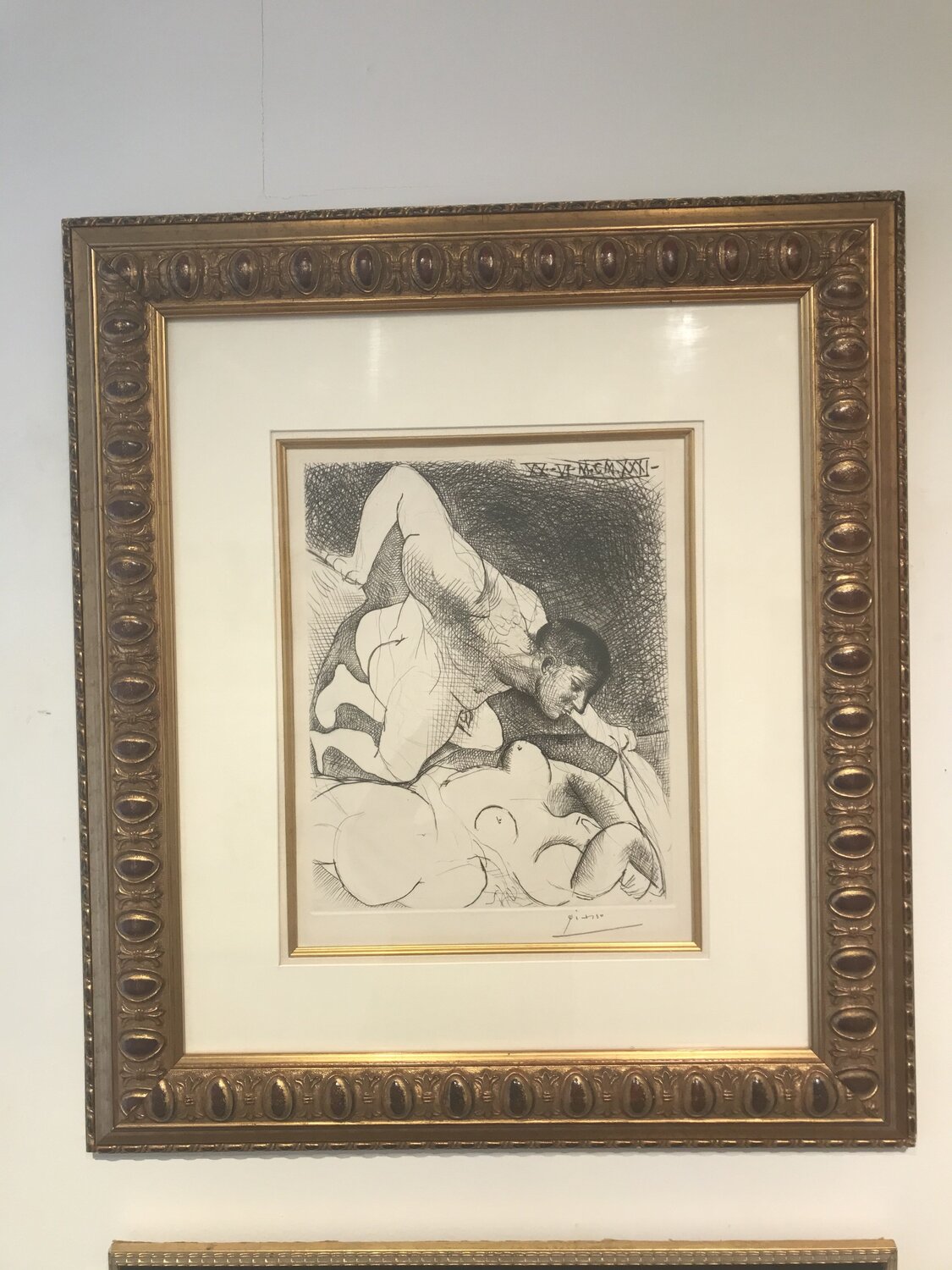 Homme Devoilant Une Femme Pablo Picasso Stampa in vendita