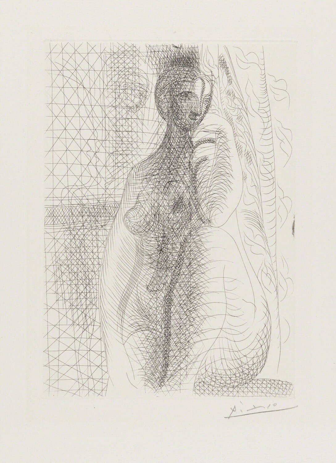 Female Nude with Leg Bent Pablo Picasso Druck zu verkaufen