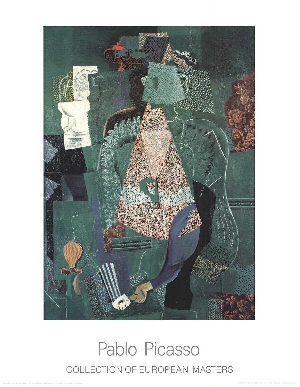 Portrait de jeune fille Pablo Picasso Stampa in vendita
