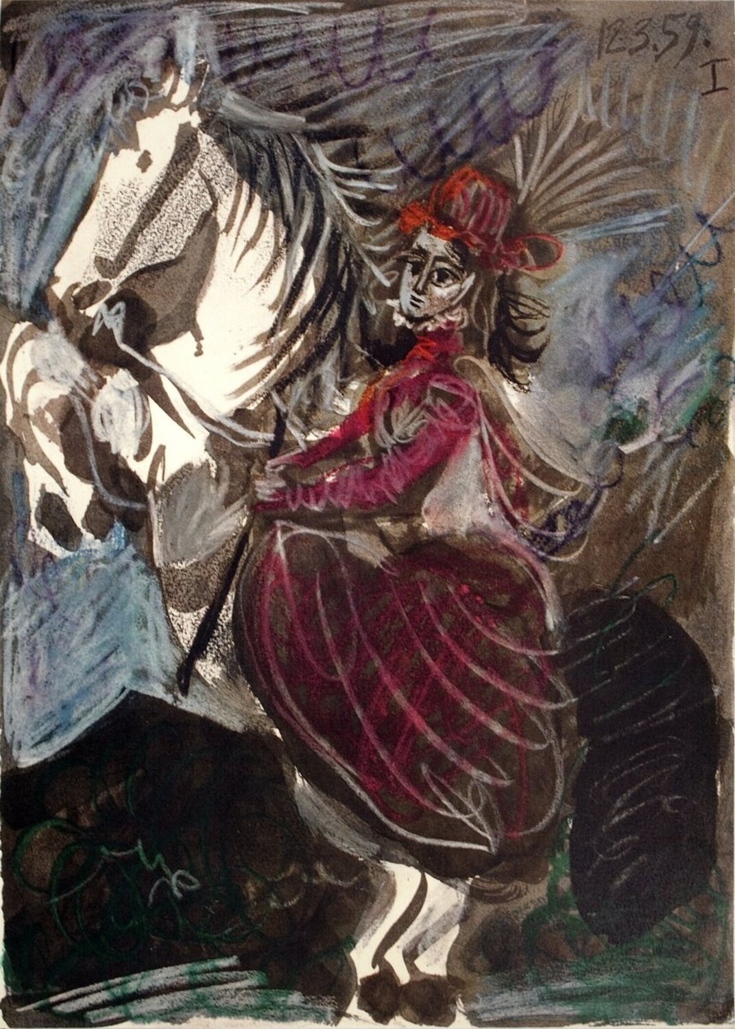 Paloma as a rider Pablo Picasso Druck zu verkaufen