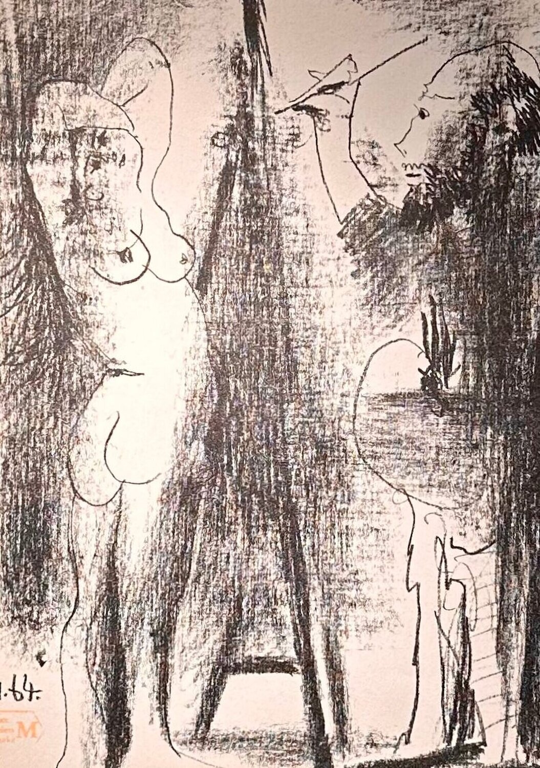 The Artist & The Model Pablo Picasso Stampa in vendita