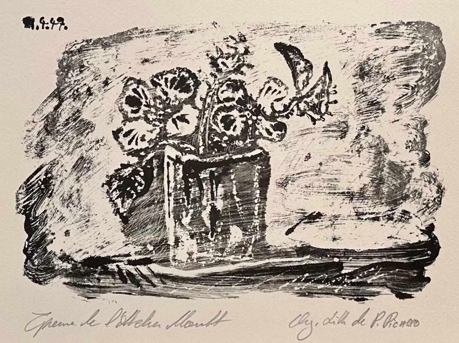 Small Pot Of Flowers Pablo Picasso Druck zu verkaufen