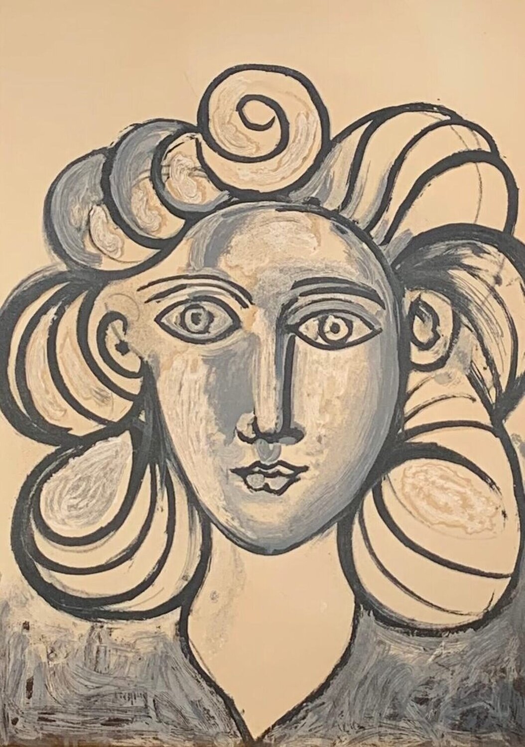 Portrait of Francoise Gilot Pablo Picasso Druck zu verkaufen