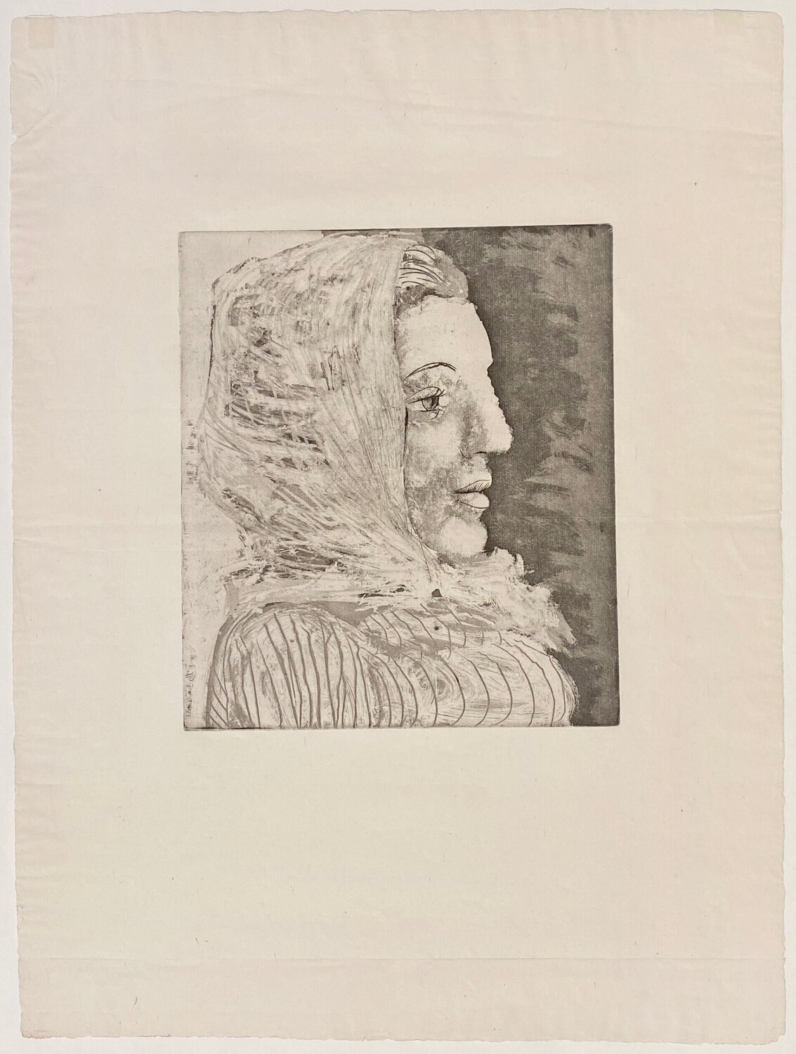 Buste de femme au fichu Pablo Picasso Druck zu verkaufen