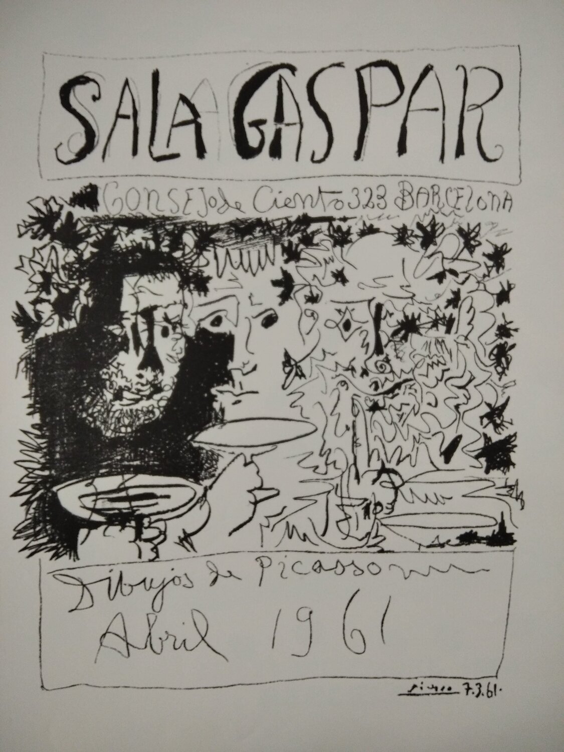 Lithographic poster - Sala Gaspar Pablo Picasso Stampa in vendita