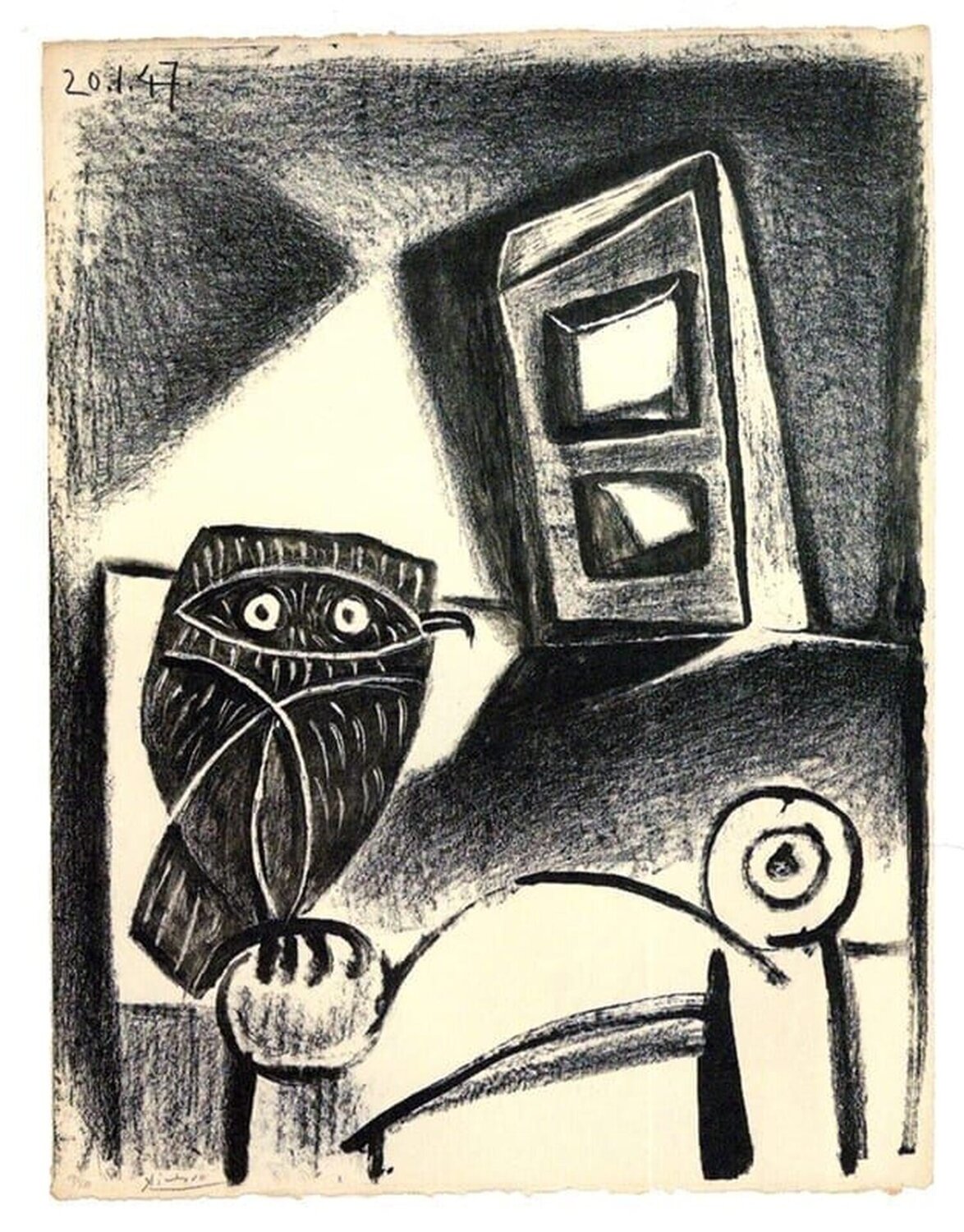 Hibou À La Chaise Pablo Picasso Druck zu verkaufen