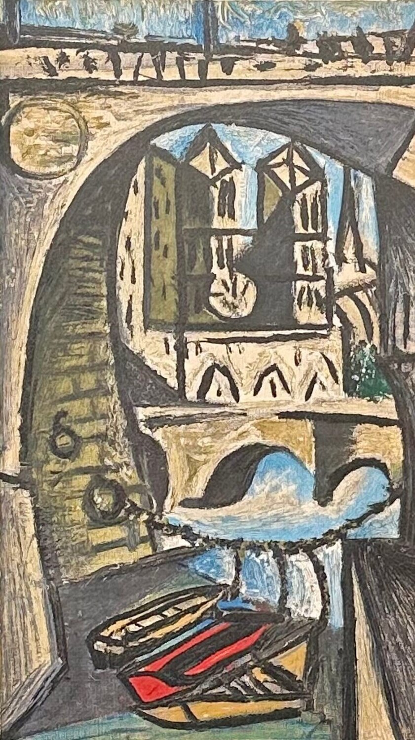 The River at Notre Dame Pablo Picasso Stampa in vendita