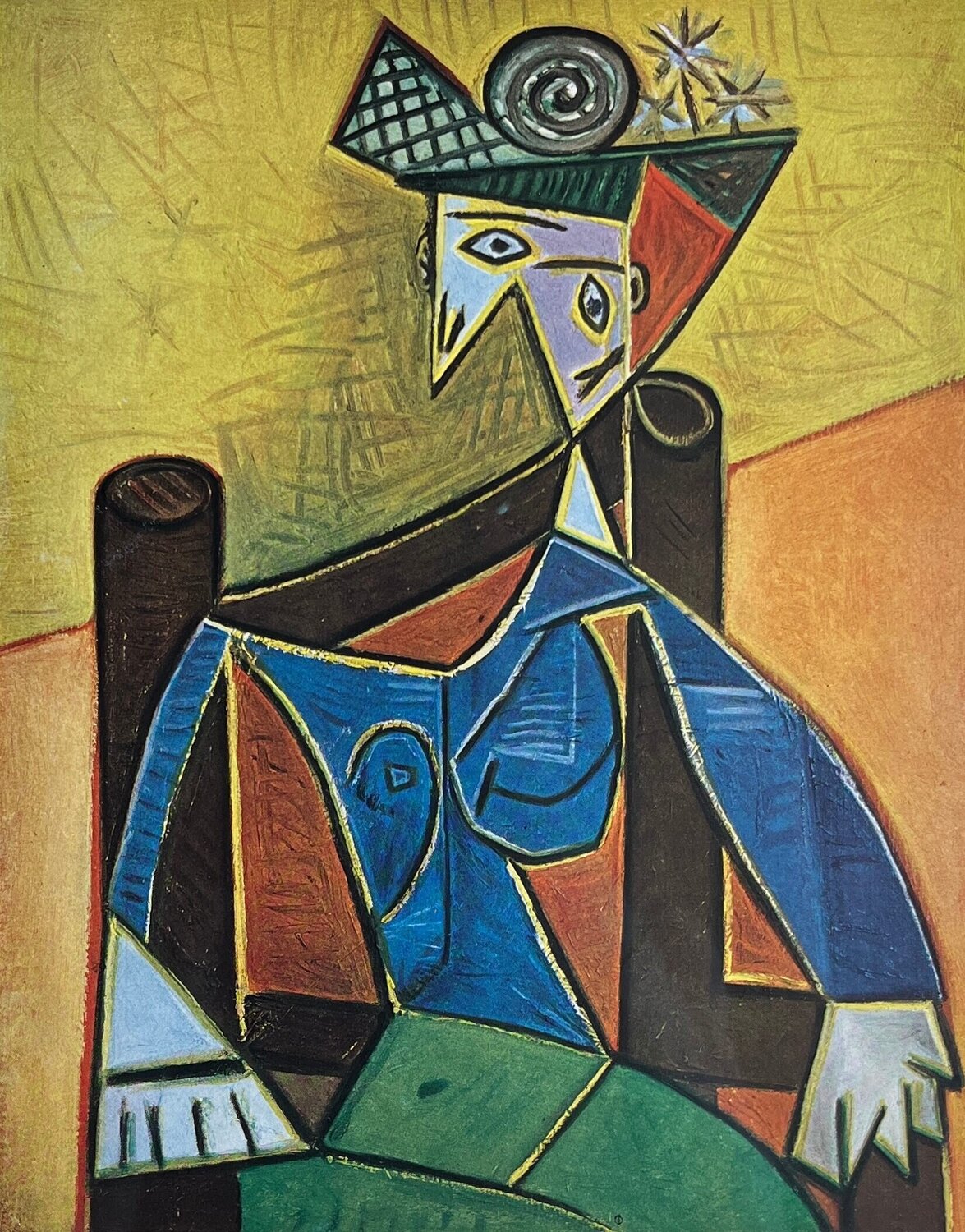 Plate VI, Femme Dans Un Fauteuil Pablo Picasso Stampa in vendita
