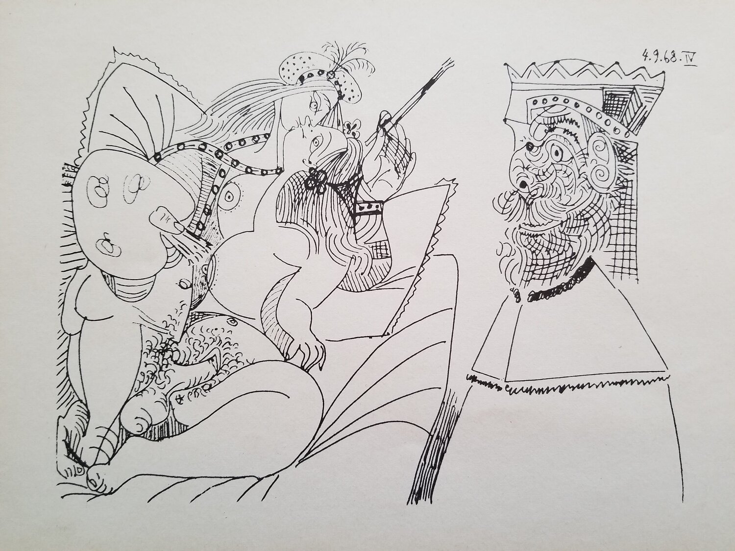 Raphaël et la fornarina XVIII by Pablo Picasso (1973) : Print Screen  Printing - Singulart, image size:1500x1125