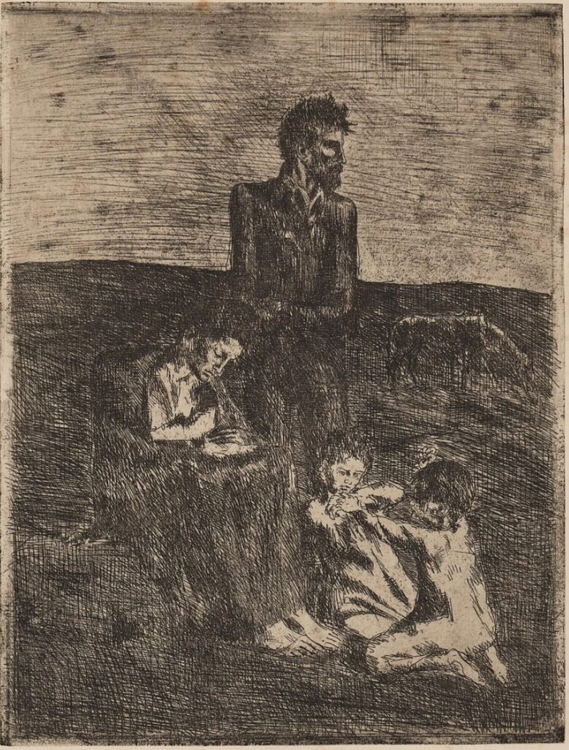 Les Pauvres Pablo Picasso Afdruk te koop