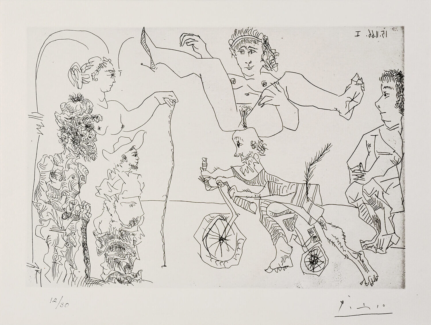 Le Cocu Magnifique (The Magnificent Cuckold) Plate 5 Pablo Picasso Druck zu verkaufen