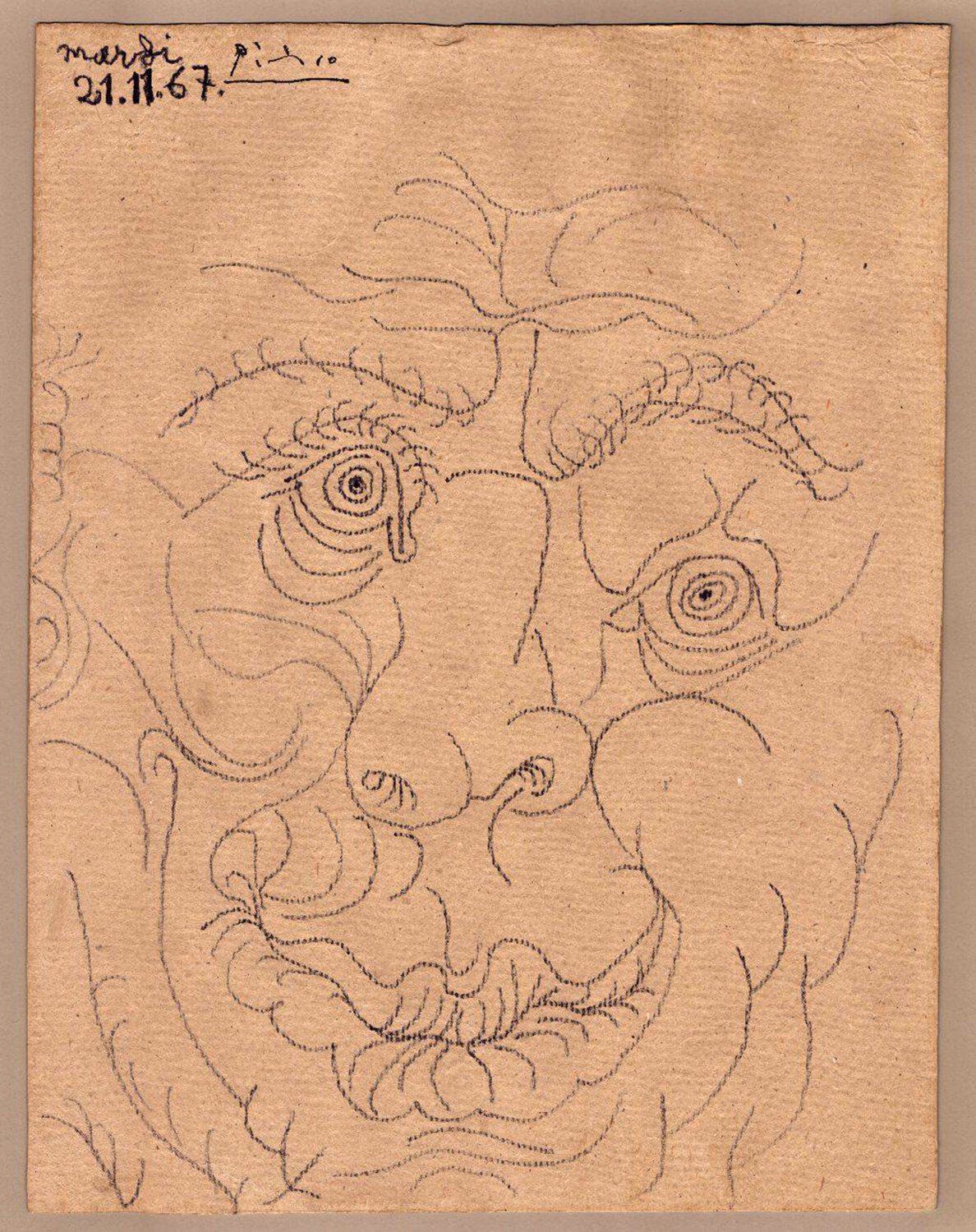 “Picasso self-portrait” Pablo Picasso Opera su carta in vendita