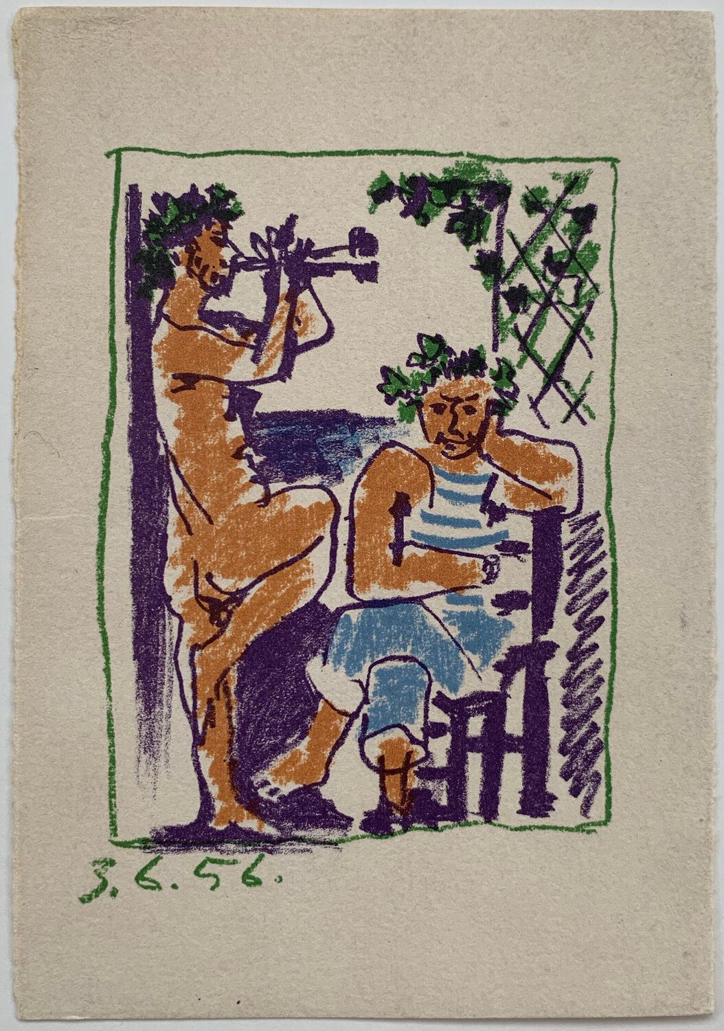 Faun and Sailor (or: Mediterranean) Pablo Picasso Druck zu verkaufen