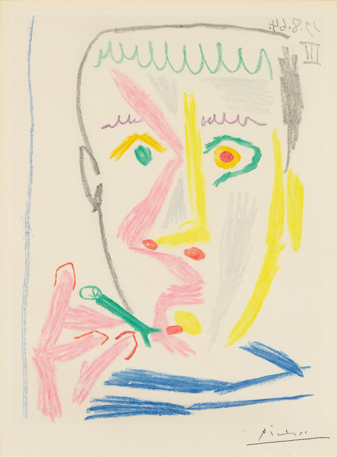 Smoker II Pablo Picasso Stampa in vendita