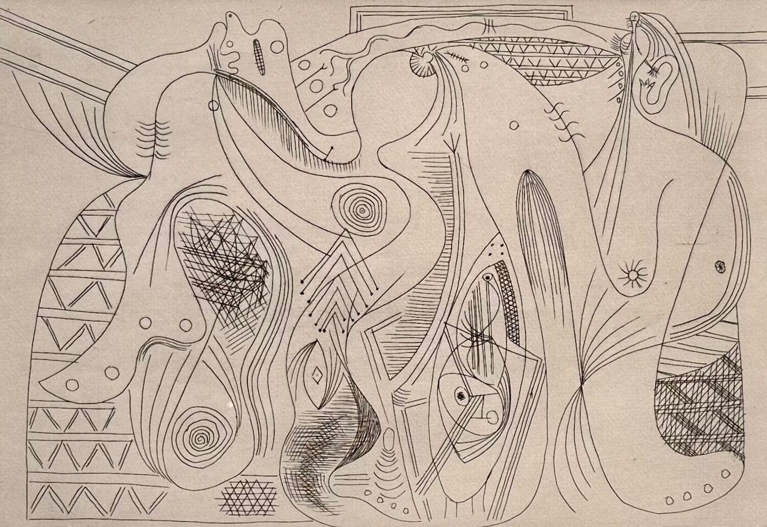 Figures Pablo Picasso Stampa in vendita