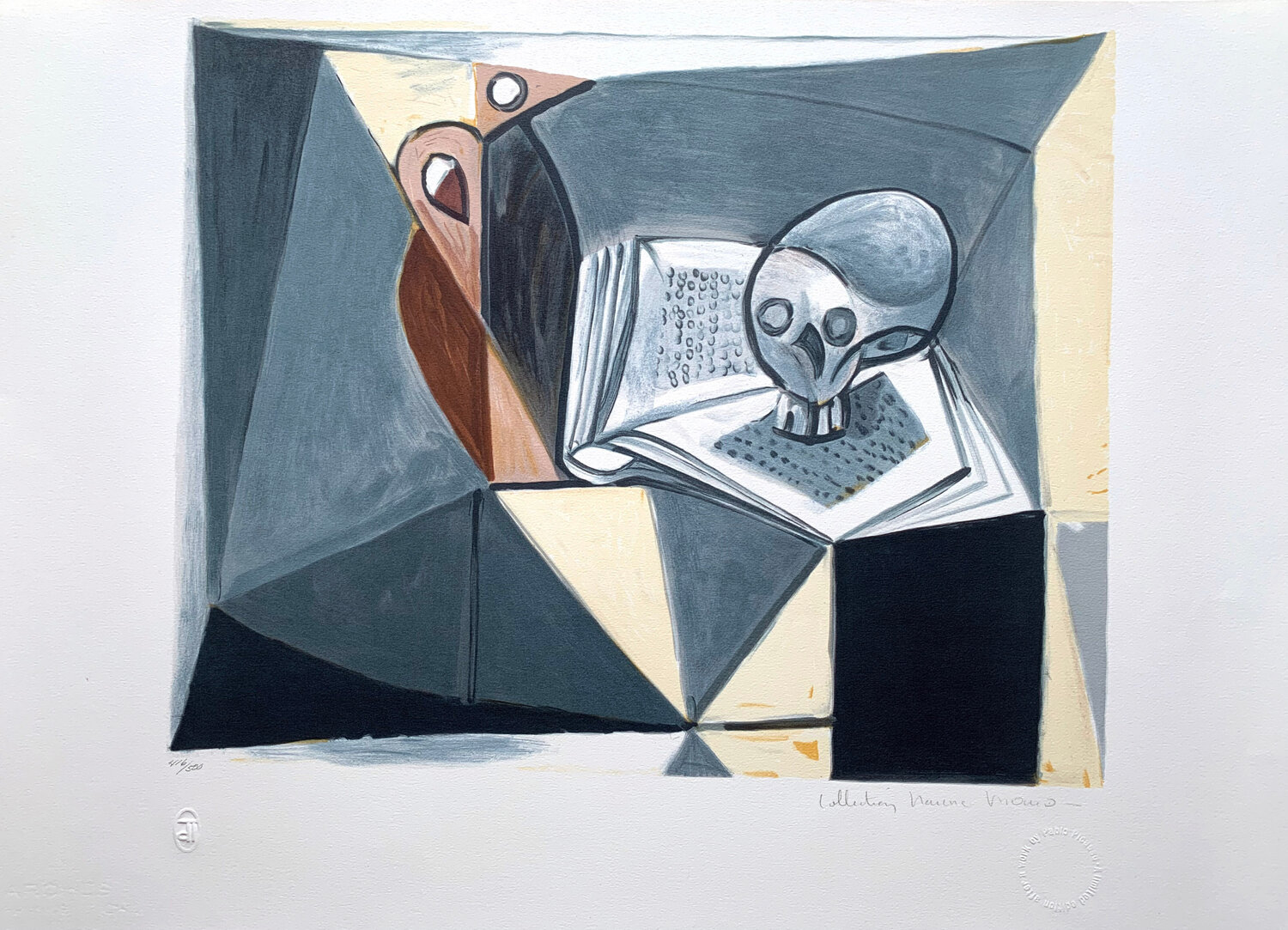 Tete de mort et livre Pablo Picasso Druck zu verkaufen