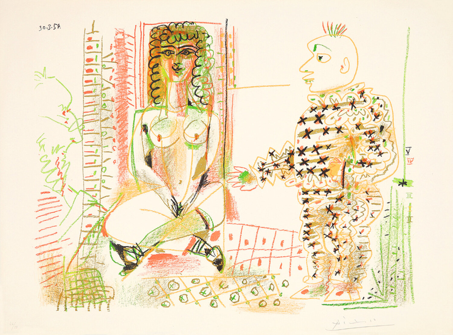 Le peintre et son modèle Pablo Picasso Stampa in vendita