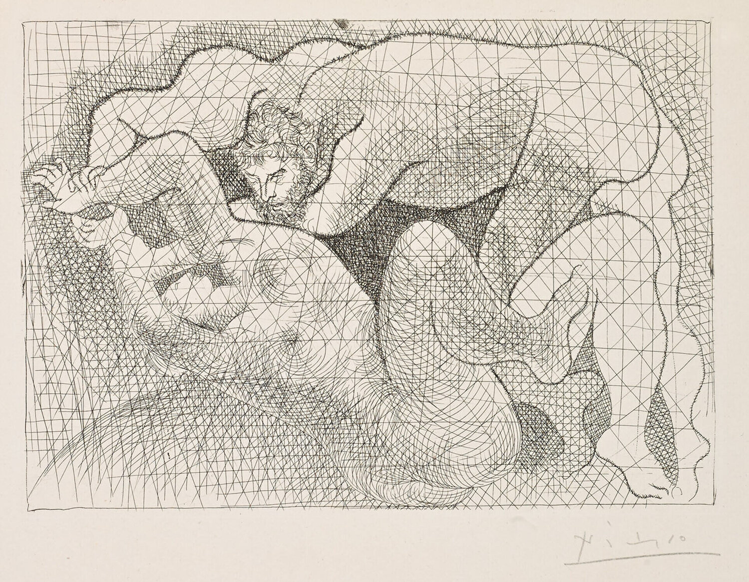 Le Viol (Vollard Suite, B.142) Pablo Picasso Stampa in vendita