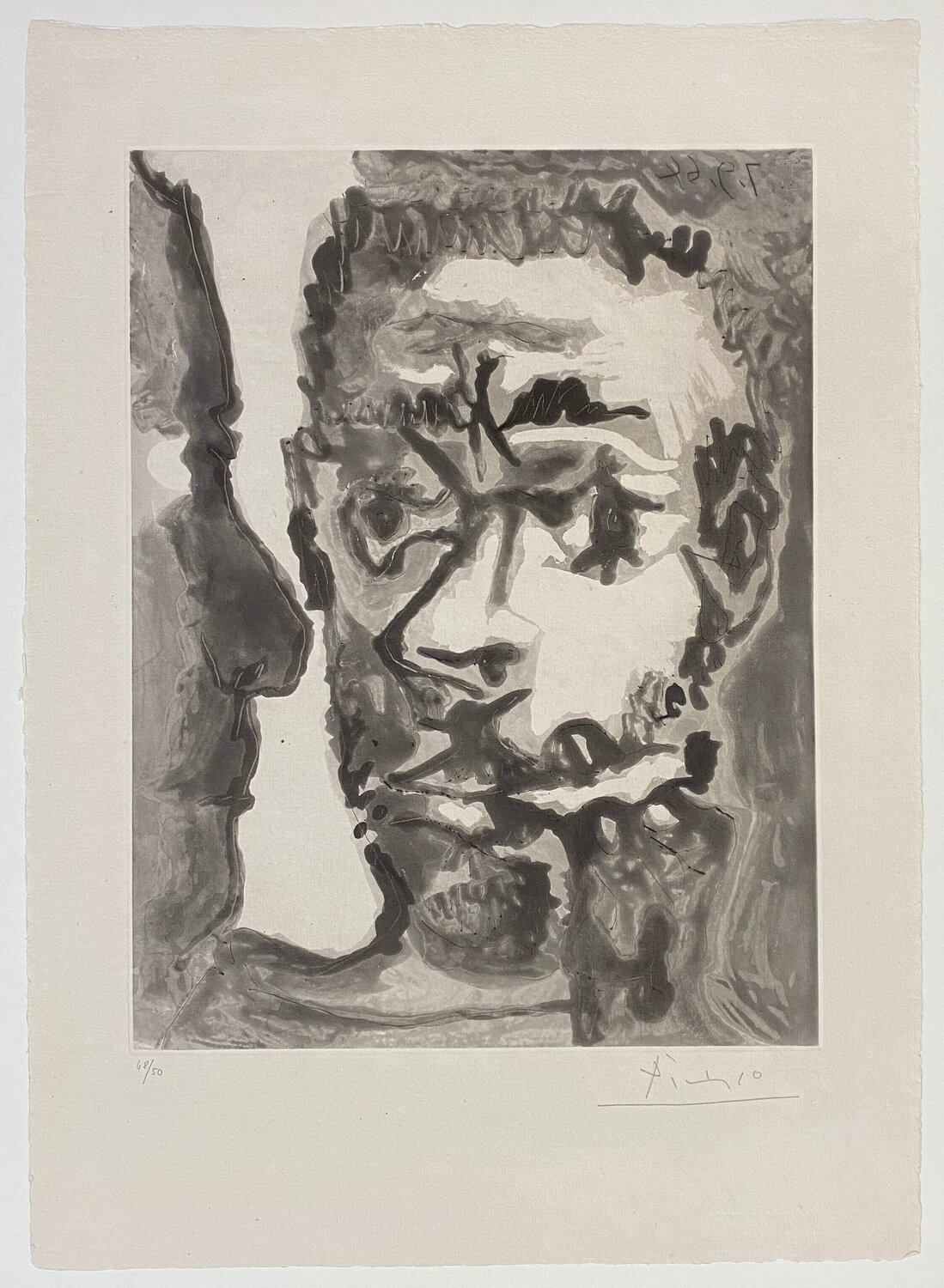 Fumeur avec un homme Pablo Picasso Druck zu verkaufen