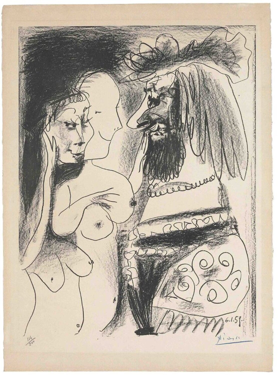 Le vieux Roi Pablo Picasso Stampa in vendita