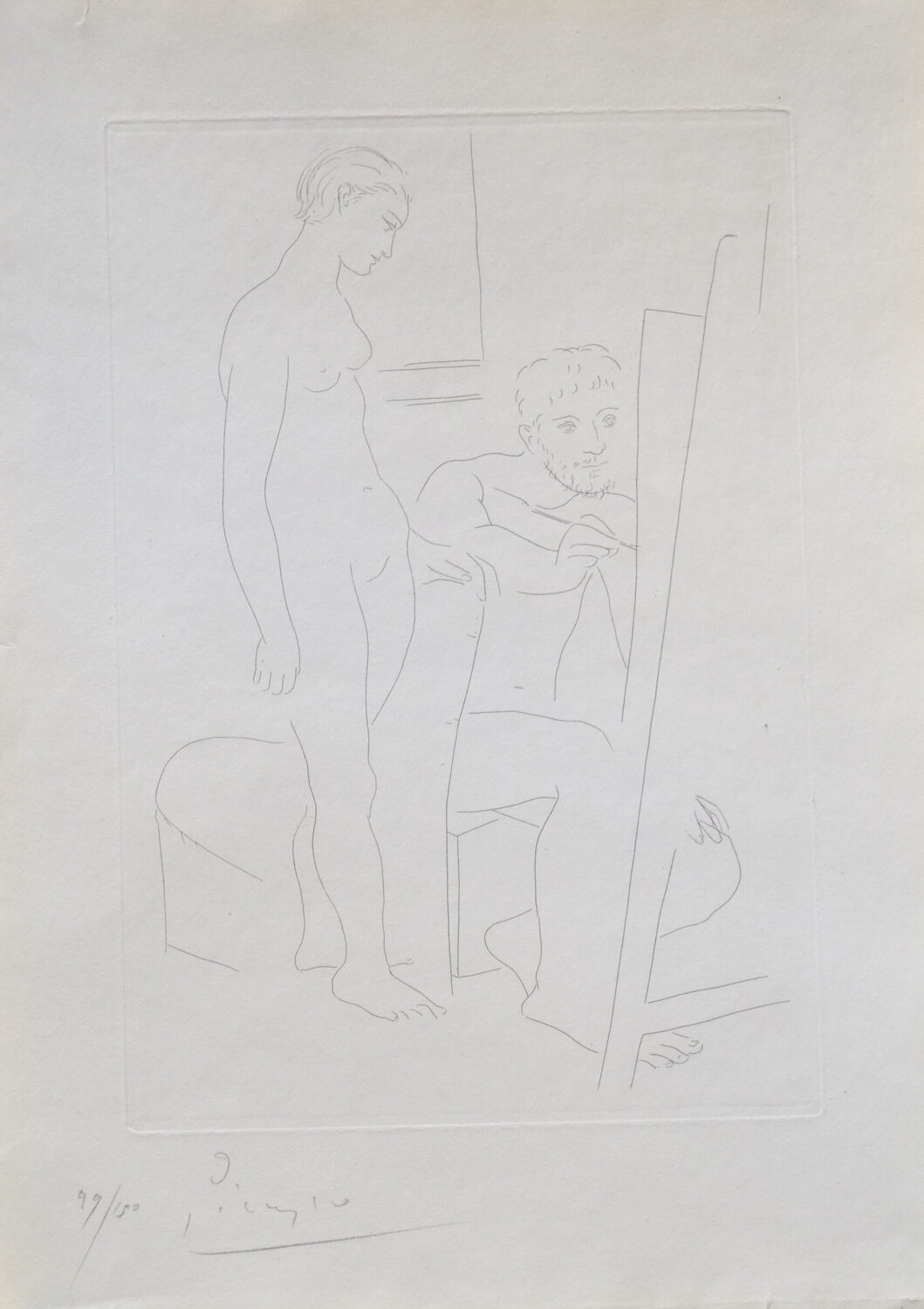 Le Modele Nu (B78) Pablo Picasso Afdruk te koop