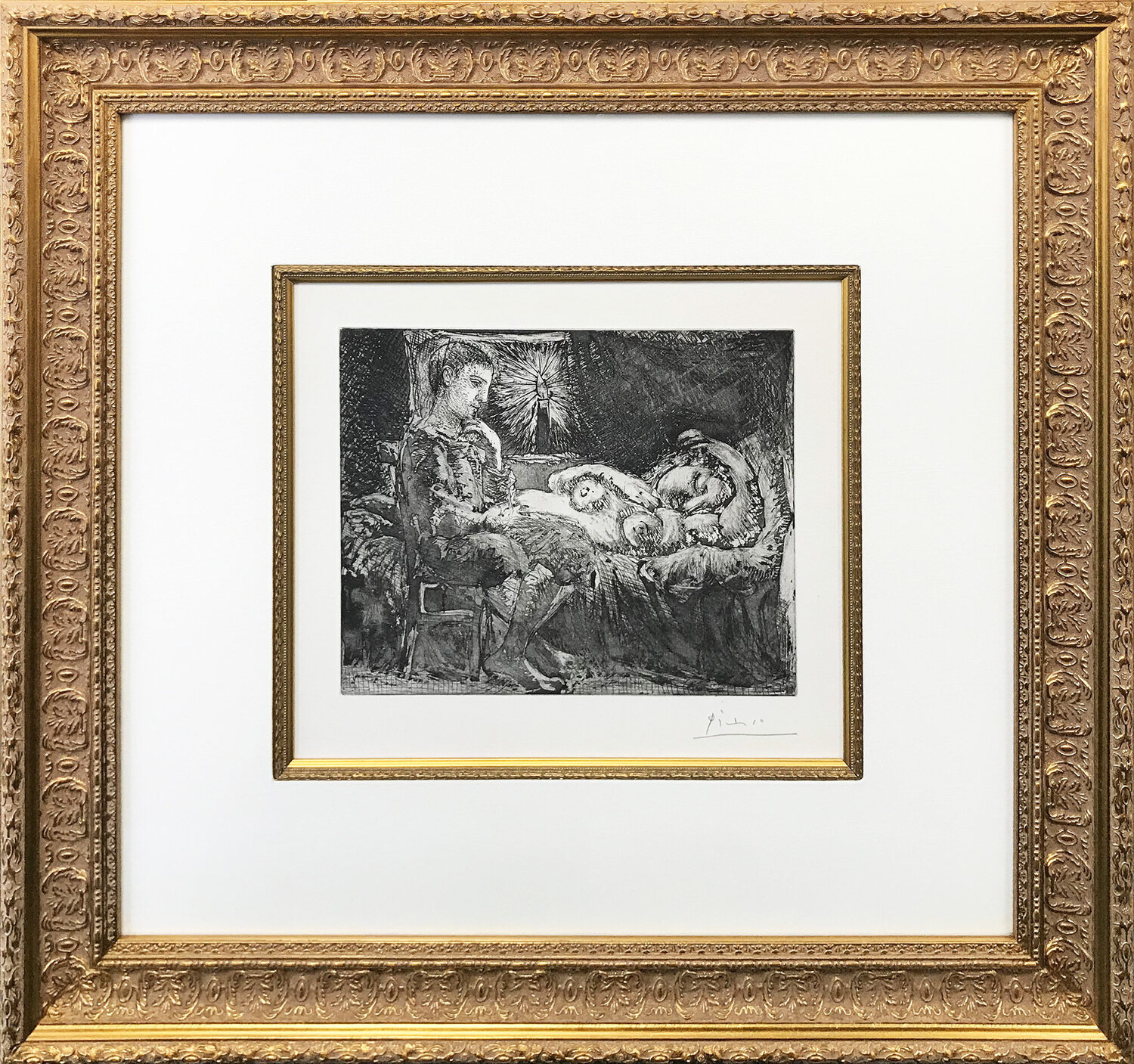 GARCON ET DORMEUSE A LA CHANDELLE (BLOCH 226) Pablo Picasso Druck zu verkaufen