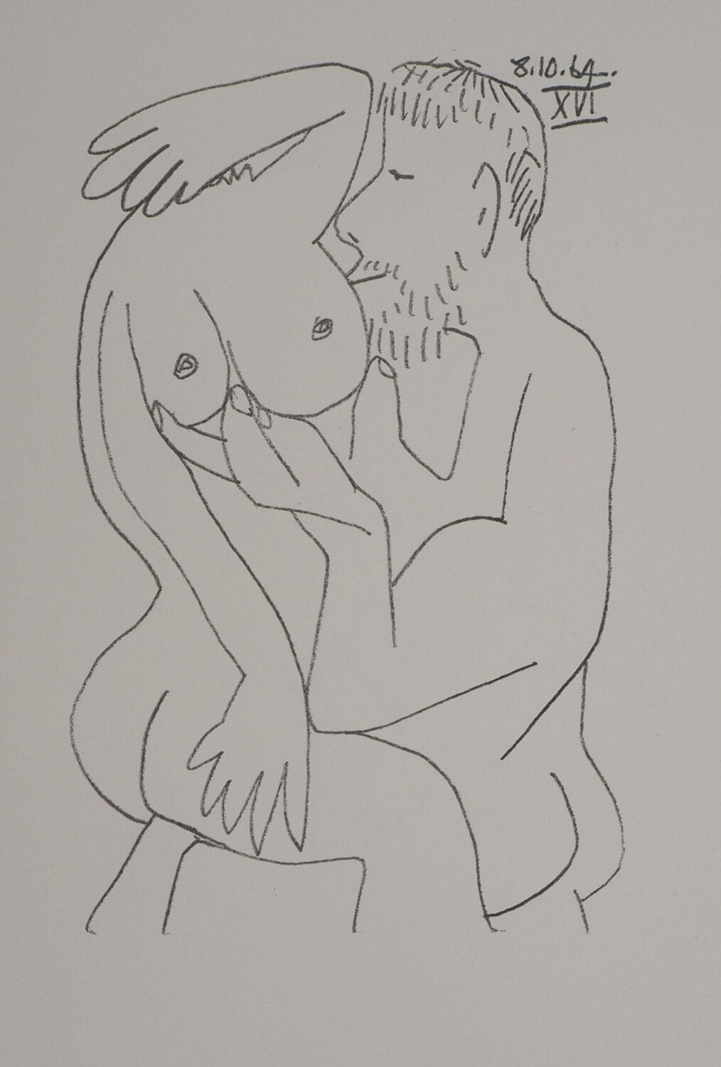Intimité d'un couple Pablo Picasso Stampa in vendita