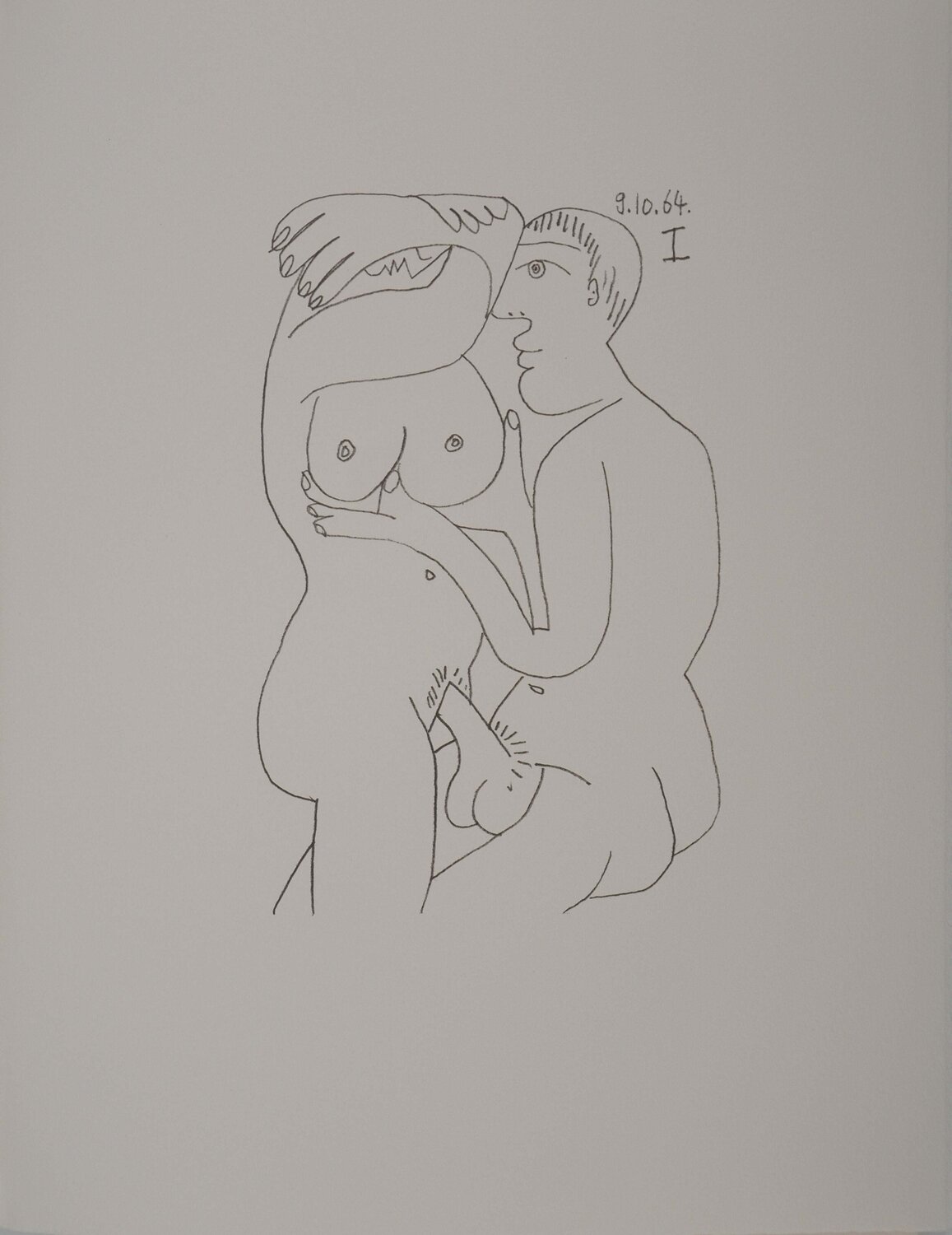 Le Goût du Bonheur, Intimité partagée, Lithographie Pablo Picasso Print for sale